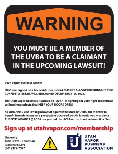 UVBA Lawsuit Warning